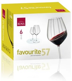 RONA 6 x Pohár na víno FAVOURITE OPTICAL 570ml