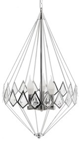 Toolight - Krištáľová závesná lampa 3xE14 40W APP210-3CPR, strieborná, OSW-07500