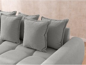 Svetlosivá rohová pohovka (pravý roh/s leňoškou) Albane – Ropez