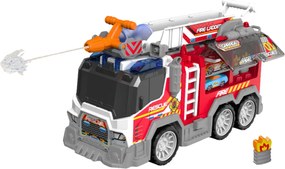 LEAN Toys Hasičské vozidlo poháňané pohyblivými časťami Svetlá Zvuky