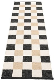 Čierno-krémový vnútorný a vonkajší behúň 70x240 cm Pix Black Vanilla – Pappelina