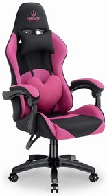Herné kreslo Rainbow Pink-Black Mesh