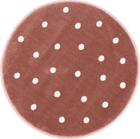Koberec FD Lush bodky, ružový kruh