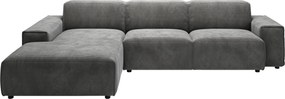 XXXLutz ROHOVÁ SEDAČKA, textil, tmavosivá Livetastic - Sedačky - 001581035503