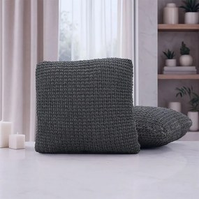 Super strečové poťahy RUBINIA antracitová obliečky na vankúšiky 2 ks (40 x 40 cm)