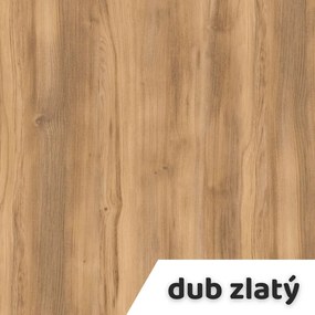Výškovo nastaviteľný stôl OfficeTech B, 120 x 80 cm, biela podnož, dub zlatý