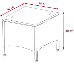 SET Relaxačného lehátka a stolíka Avenberg KAIMAN DUO