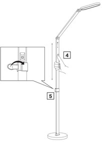 LED Stmievateľná dotyková stojacia lampa FERRARA LED/13W/230V 3000/4000/6000K