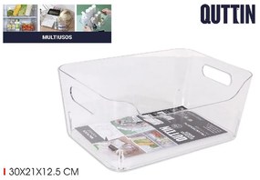 2. akosť - Organizér transparentný, so zníženou prednou hranou QUTTIN - 32 x 21 x 12,5 cm (7 l)