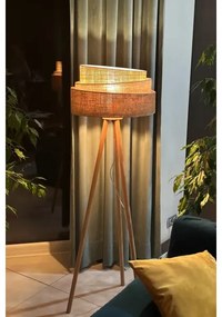 Duolla - Stojacia lampa YUTE TRIO 1xE27/15W/230V pr. 45 cm hnedá/šedá/béžová