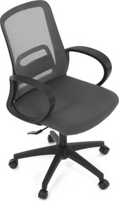 Kancelárska otočná stolička NERO — látka, sivá