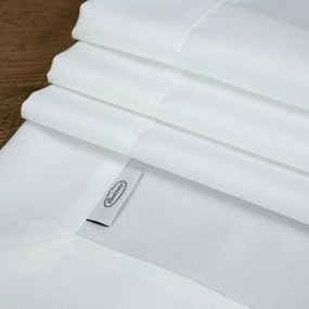 Vodoodpudivý behúň na stôl Aleksa 40 × 180 cm – biely