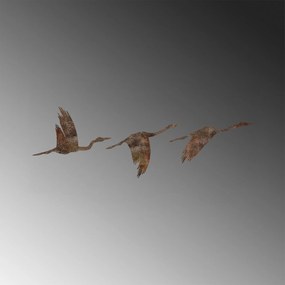 Nástěnná kovová dekorace Rusty Birds 1 vícebarevná