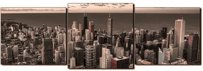 Obraz na plátne - Mrakodrapy v Chicagu - panoráma 5268FD (120x40 cm)