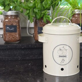 Oceľová dóza na cibuľu a cesnak – Esschert Design