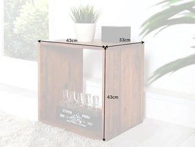 Regar Makassar II príručný stolík hnedý 45 cm