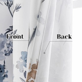 Biely/svetlomodrý dimout záves 135x250 cm Solkone – Restilo