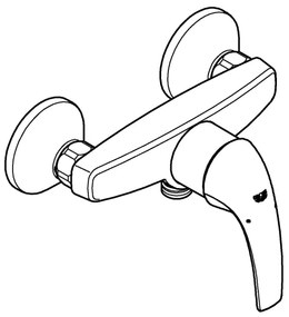 GROHE 23631000 - Sprchová batéria BAUCURVE 150 mm, lesklý chróm