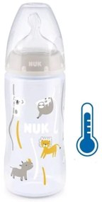 NUK Dojčenská fľaša NUK FC+Temperature Control 300 ml BOX-Flow Control cumlík beige