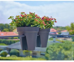 Závesný kvetináč na zábradlie z recyklovaného plastu ø 30 cm Capri – Artevasi