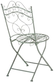 Kovová stolička skladacia Indra (SET 2 ks) - Zelená antik