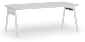 Kancelársky stôl PRIMO SIGMA, 1800 x 900 mm, biela podnož, biela