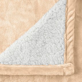 Polášek Mikroflanelová deka s barančekom - Oriešková | 100 x 150 cm