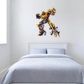 Textilná nálepka na stenu "Transformer - Bumblebee"