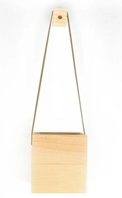 Hnedý kvetináč z jedľového dreva Surdic Colgante, 17 x 62 cm