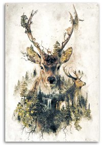 Gario Obraz na plátne Umelecký jeleň Rozmery: 60 x 90 cm