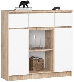 Komoda K100 2D 3SZ 2P dub sonoma / biela