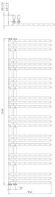 Sapho Sapho, POSEIDON vykurovacie teleso 450x1540mm, biela, PS415