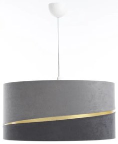 Luster na lanku SWING 1xE27/60W/230V šedá/zlatá