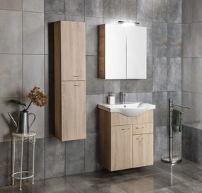 Aqualine Aqualine, ZOJA/KERAMIA FRESH skrinka horná 35x76x23cm, dub platin, 50336