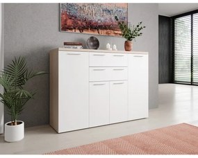 Komoda BRUNO dub sonoma/biela