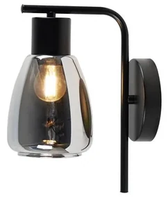 Candellux Nástenná lampa MOLDO 1xE27/40W/230V čierna/dymová čierna CA1027
