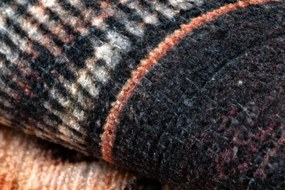 Koberec ANTIKA Ancient Chocolate patchwork čierny / terakota
