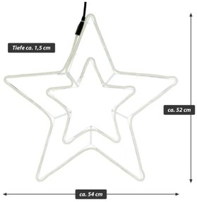 Nexos 86221 Vianočná svetelná hviezda 360 LED, 55 cm