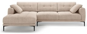 Svetlohnedá rohová pohovka (ľavý roh/s leňoškou) Bemy – Micadoni