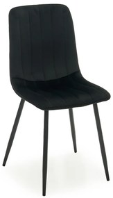 Čalúnená stolička Pasos Velvet Čierna