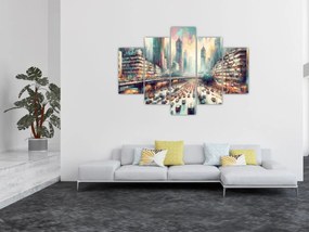Obraz - Život veľkomesta (150x105 cm)