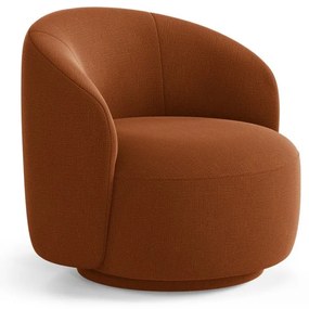 Otočné kreslo v tehlovej farbe Letizia – Micadoni