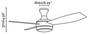 Stropný ventilátor s osvetlením Faro MINI UFO 33455 sivá/javor + záruka 3 roky ZADARMO