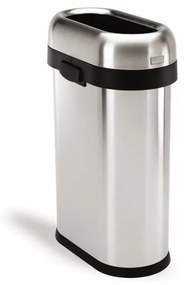 Úzky otvorený kôš 50 l, matná oceľ, nerez