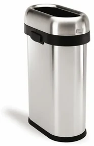 Úzky otvorený kôš 50 l, matná oceľ, nerez