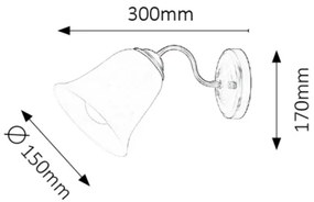 Rabalux 7259 - Nástenné svietidlo FABIOLA 1xE27/40W/230V biela
