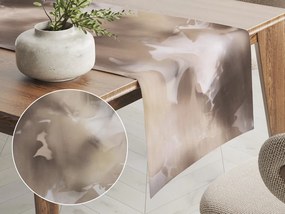 Biante Zamatový behúň na stôl Tamara TMR-009 Hnedý dym 35x120 cm