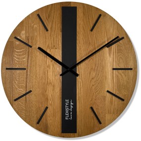 Dekorstudio Drevené hodiny DUB klasik 50cm - čierne