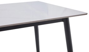 Noela Jedálenský stôl s keramickou doskou v dekore bieleho mramoru CERAMON 140