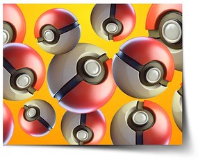 Sablio Plagát Pokemon ball Pattern - 60x40 cm